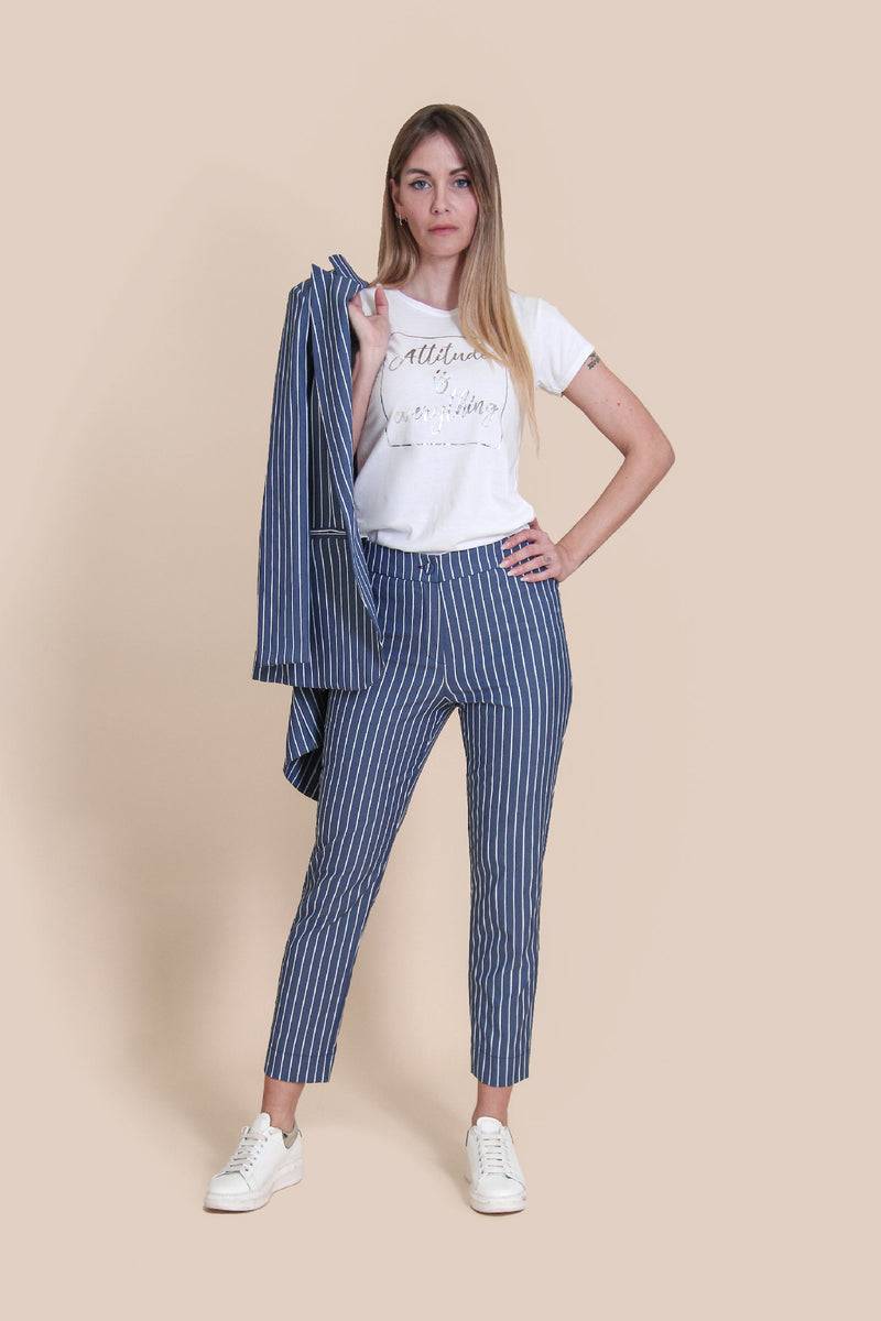 Le Streghe PANTALONE GESSATO Affare Del Giorno