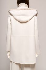 Manzoni 24 Parka in lana con bordo visone Vendita Calda