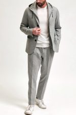 Manzoni 24 Giacca jersey in lana con davantino staccabile Italia