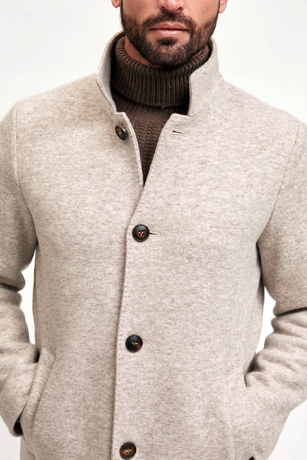 Manzoni 24 Cappotto jersey in tessuto cashmere Loro Piana 2025