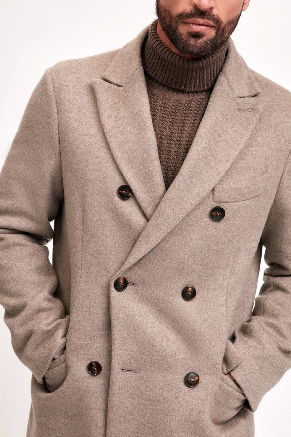 Manzoni 24 Cappotto doppiopetto in tessuto cashmere Loro Piana In Linea