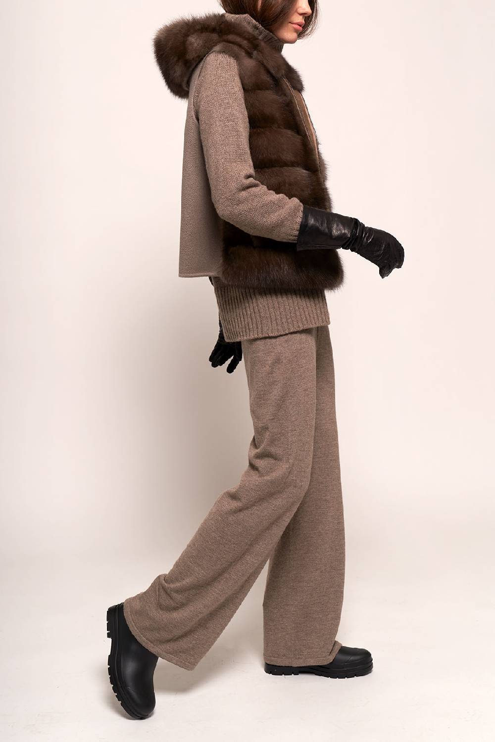 Manzoni 24 Gilet zibellino con cashmere Consegna Veloce
