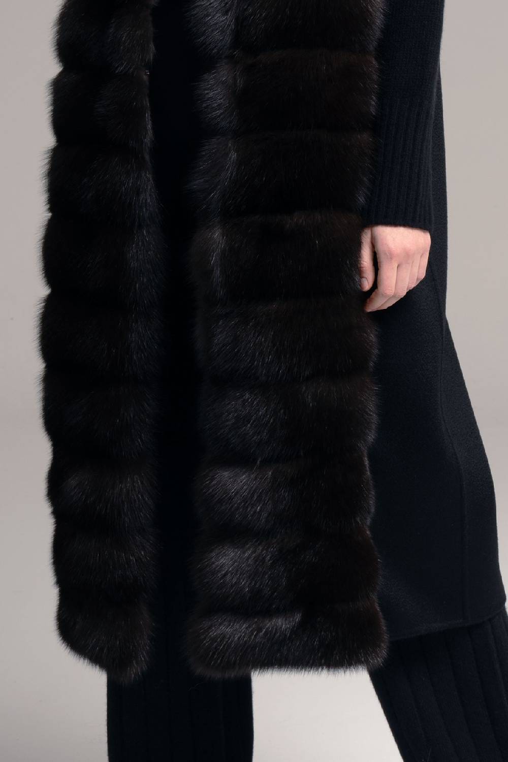 Manzoni 24 Gilet zibellino con cashmere Prezzo Ridotto