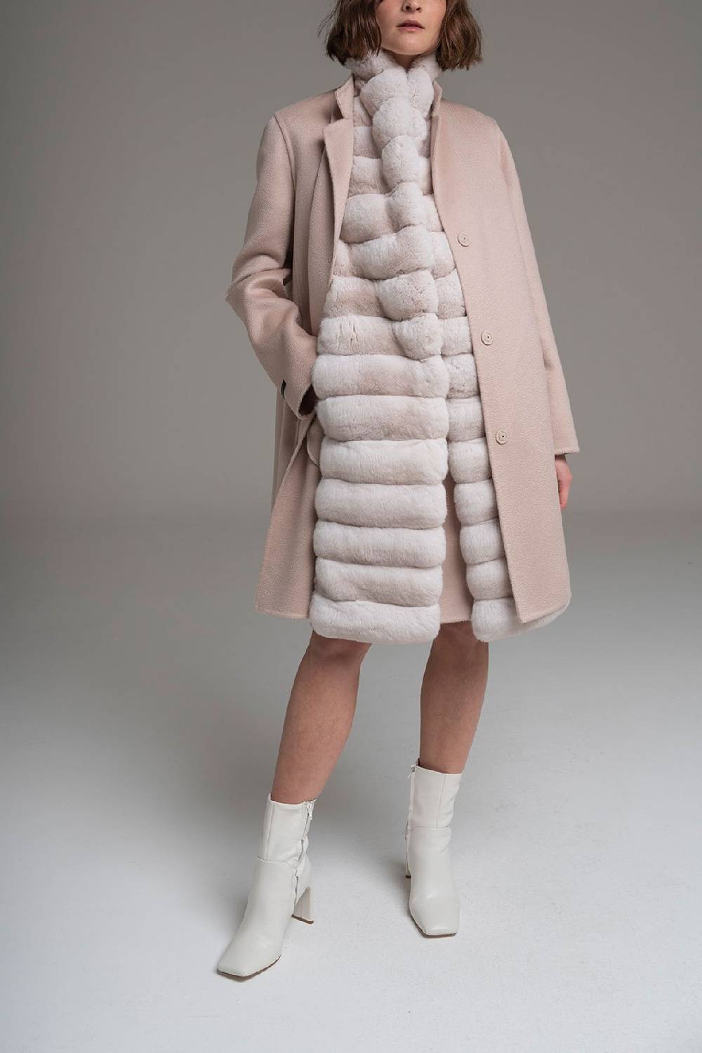 Manzoni 24 Gilet chinchilla con cashmere Sconto