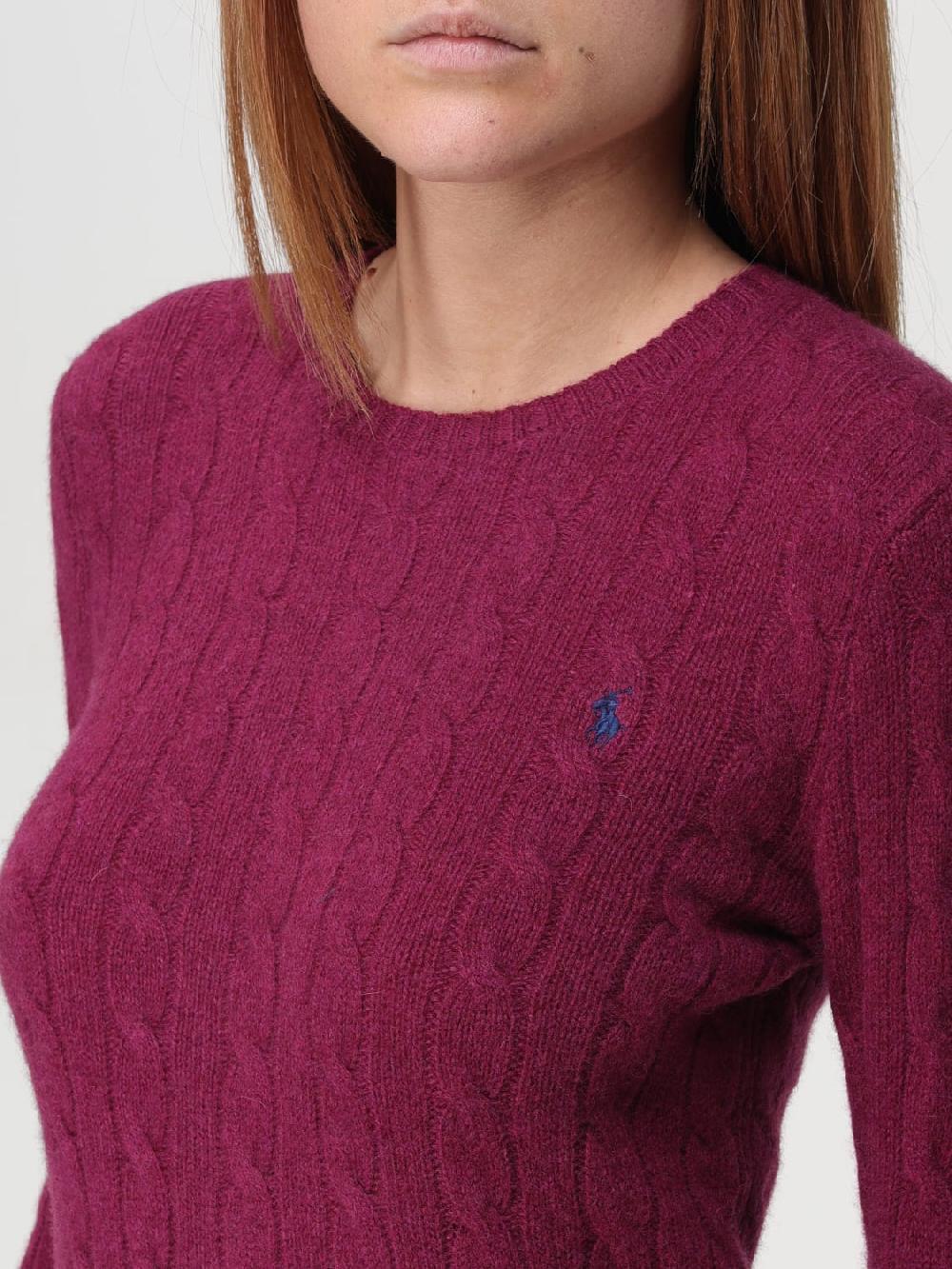 Giglio Maglia Polo Ralph Lauren in lana con lavorazione intrecciata Offerta