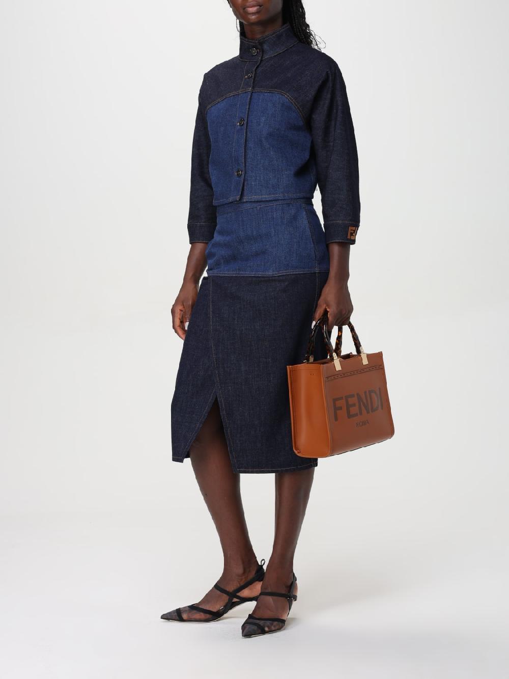 Giglio Gonna di jeans Fendi bicolore Online