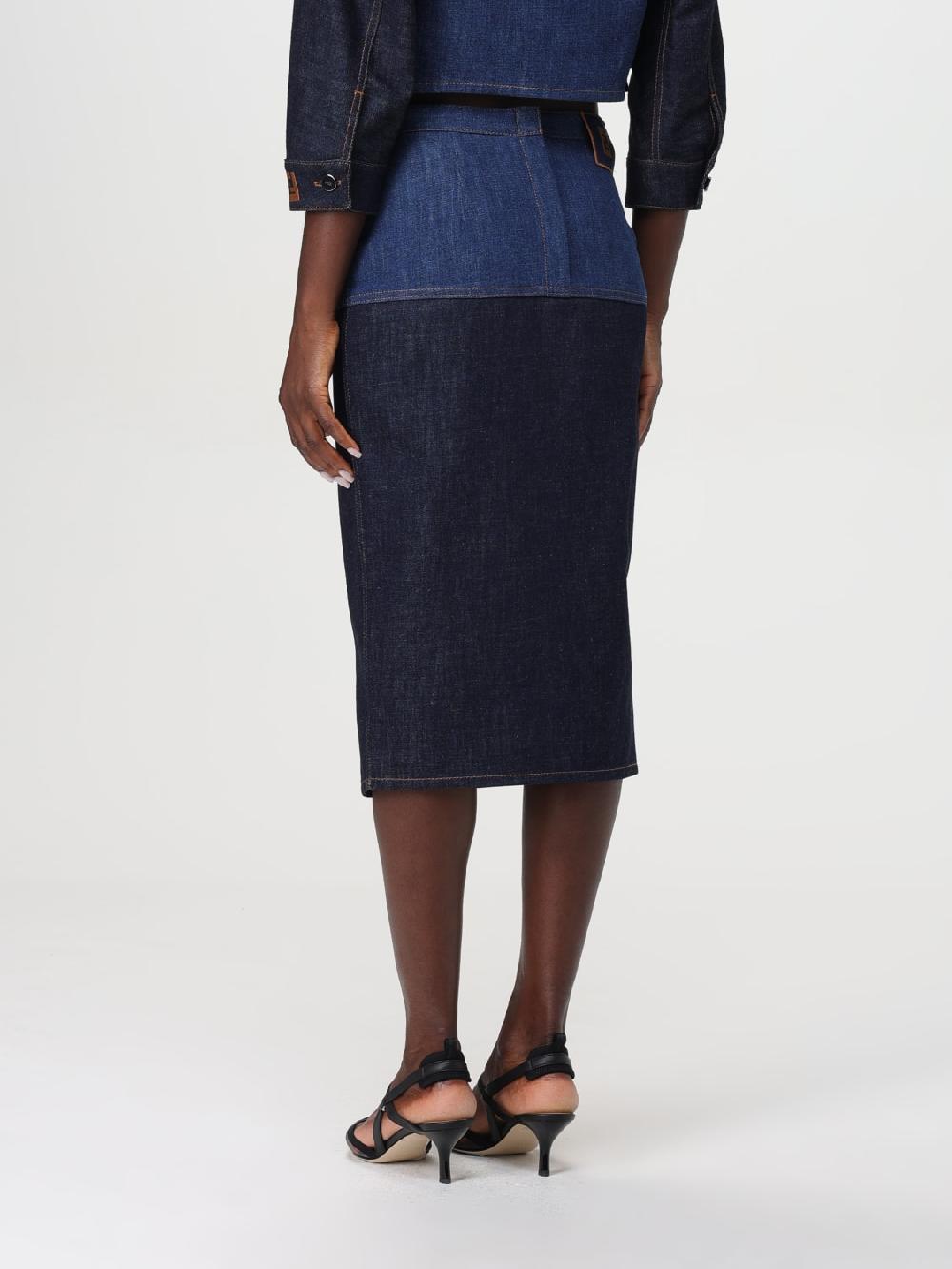 Giglio Gonna di jeans Fendi bicolore Online