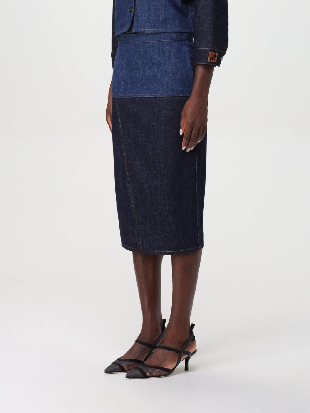 Giglio Gonna di jeans Fendi bicolore Online