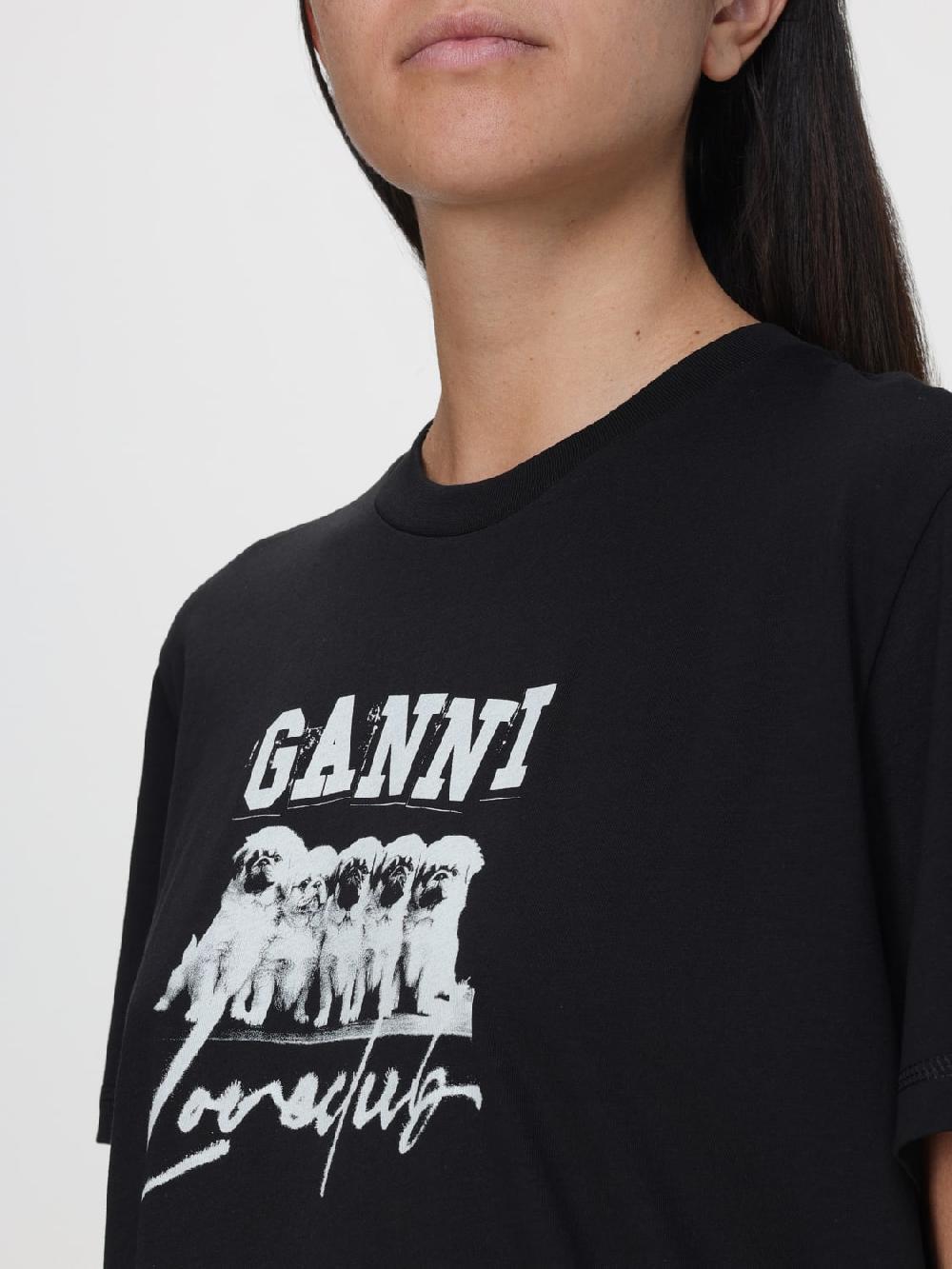 Giglio T-shirt con logo Ganni 2025