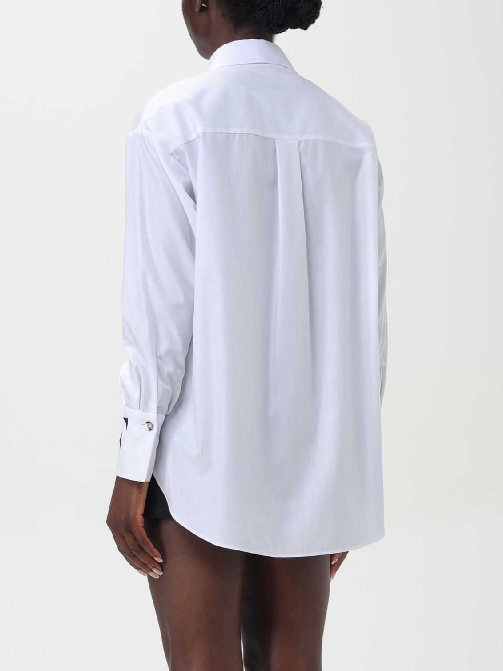 Giglio Camicia in popeline con logo sui polsi Elisabetta Franchi Fino Al -60%