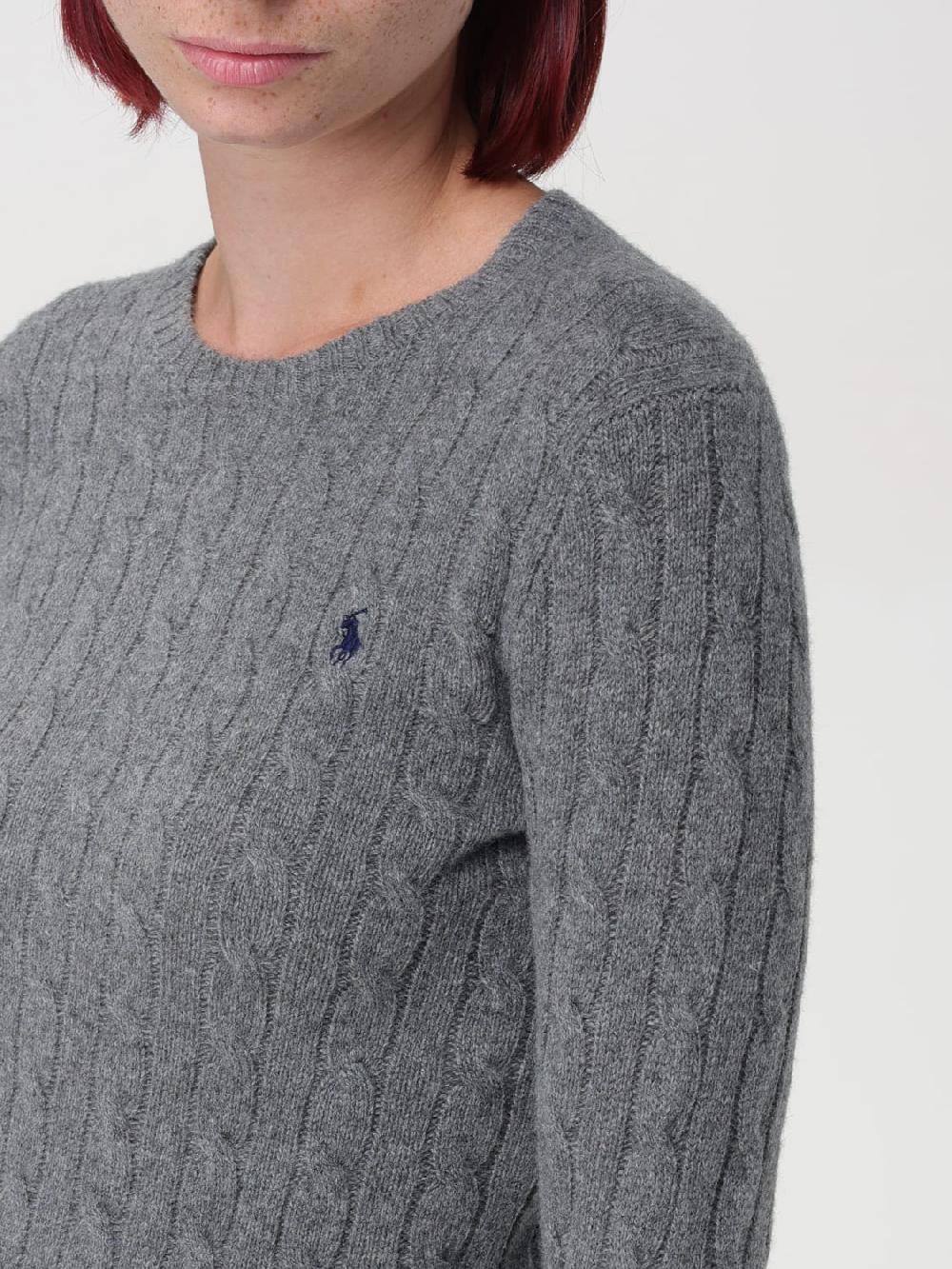 Giglio Maglia Polo Ralph Lauren in lana con lavorazione intrecciata In Vendita