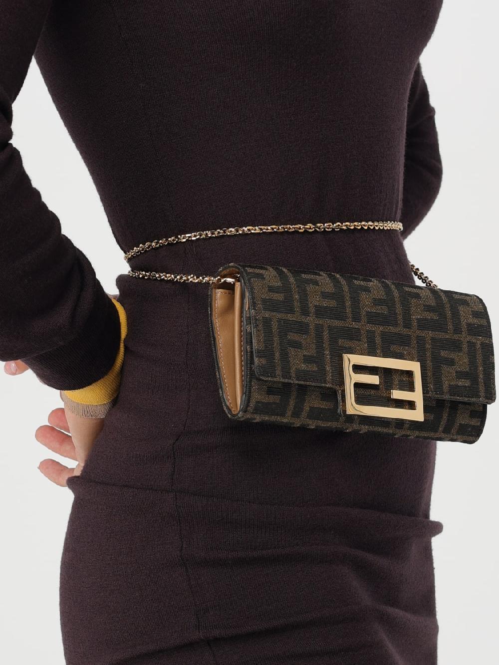 Giglio Borsa wallet Baguette Fendi in tessuto jacquard Qualità