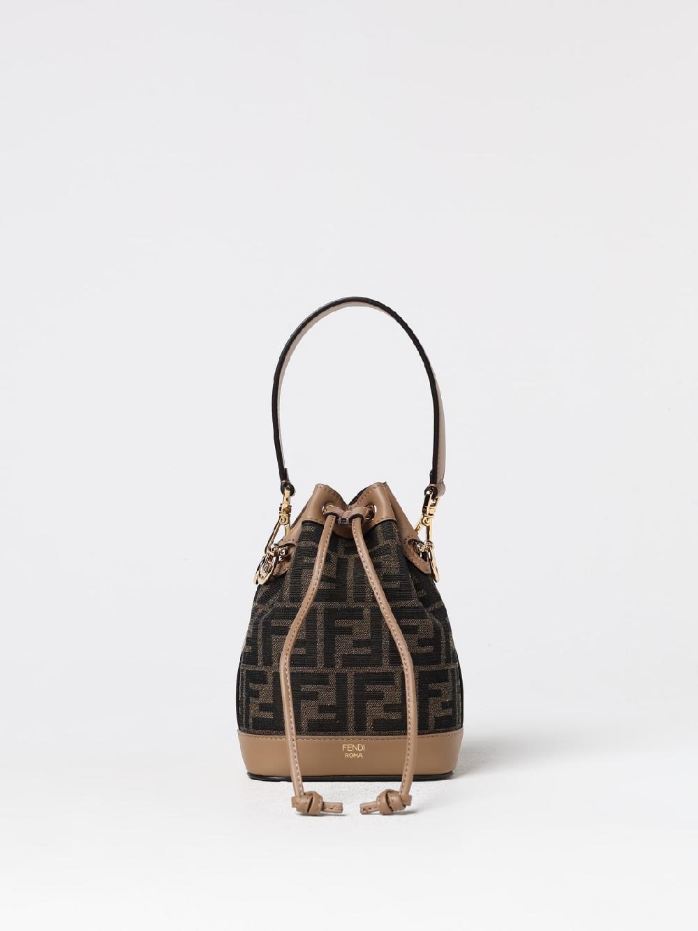 Giglio Borsa Mon Tresor Fendi in tessuto FF jacquard e pelle In Vendita