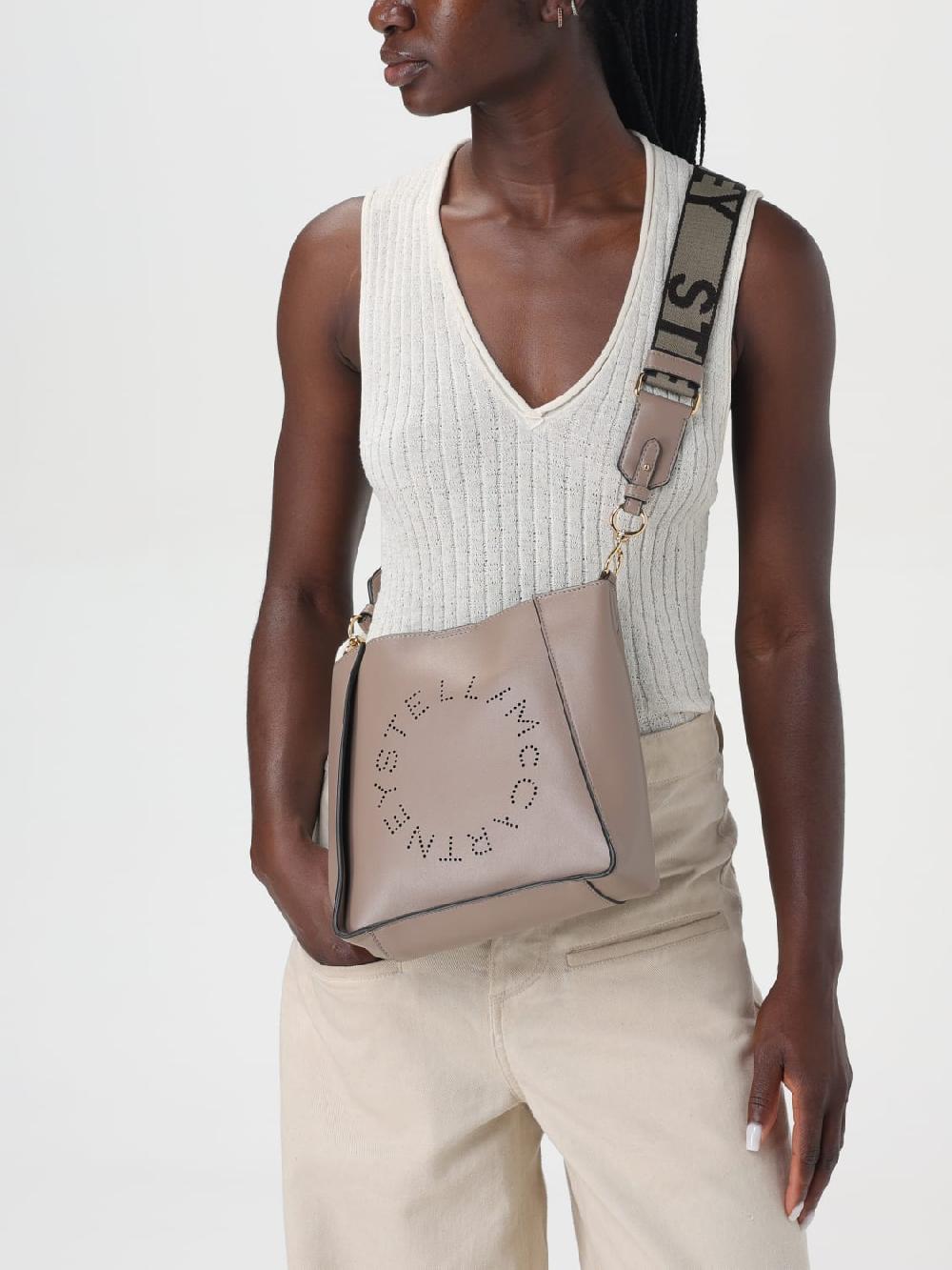 Giglio Borsa a tracolla con logo circolare Stella McCartney Saldi Di Fabbrica