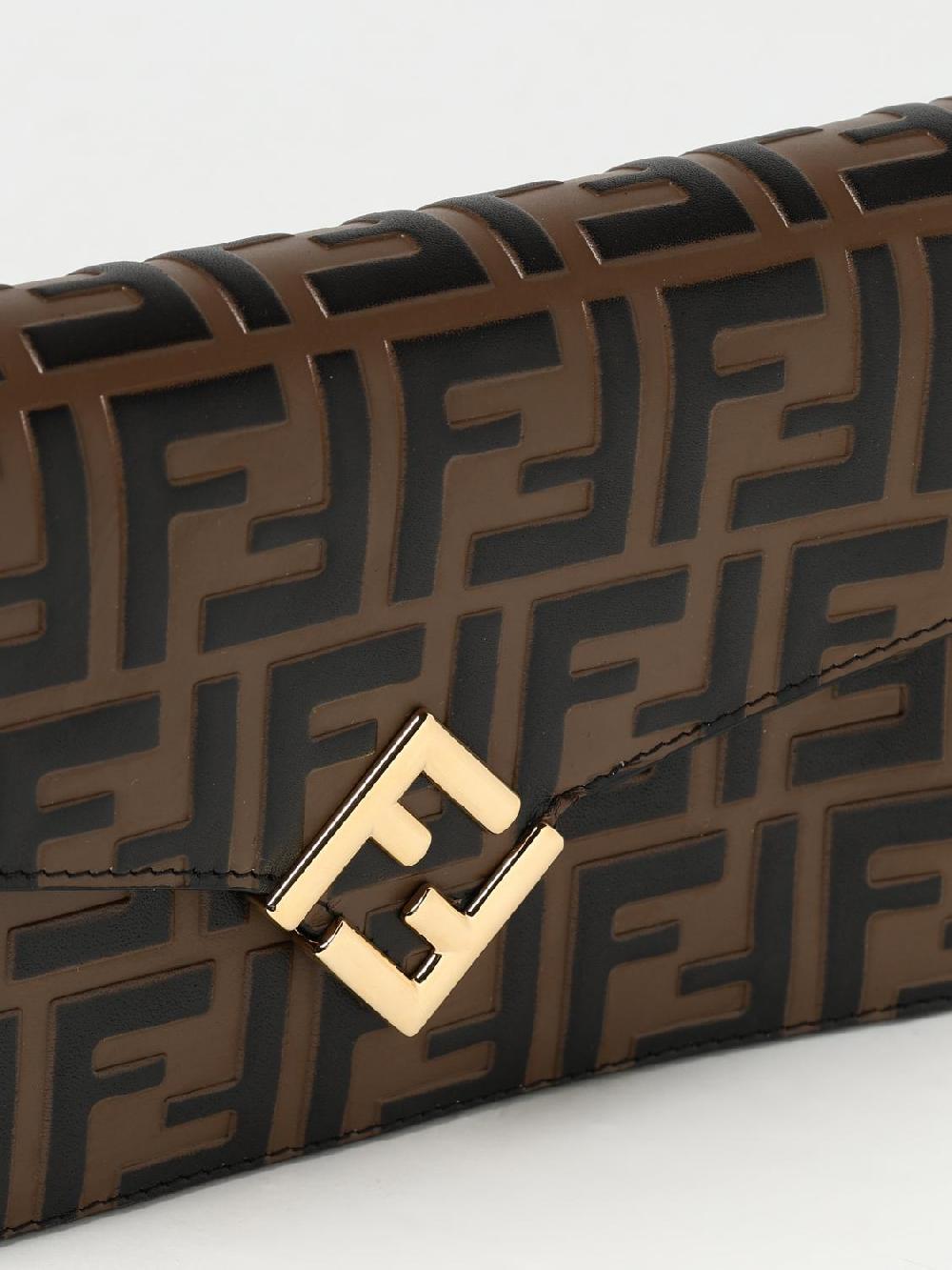 Giglio Borsa wallet FF Diamonds Fendi in pelle con monogram FF all over Nuovo