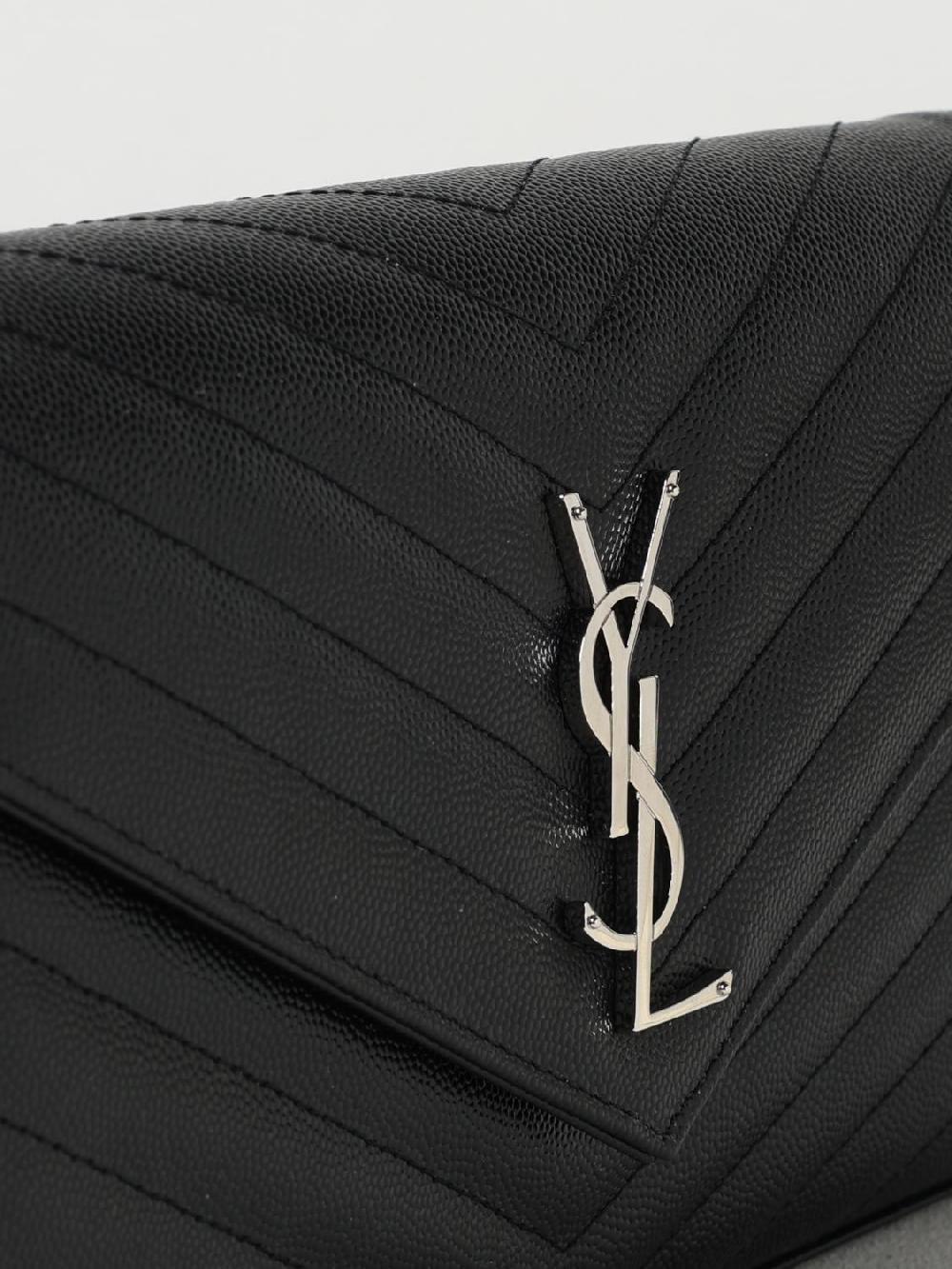 Giglio Borsa wallet Cassandre Saint Laurent in pelle grain de poudre Outlet
