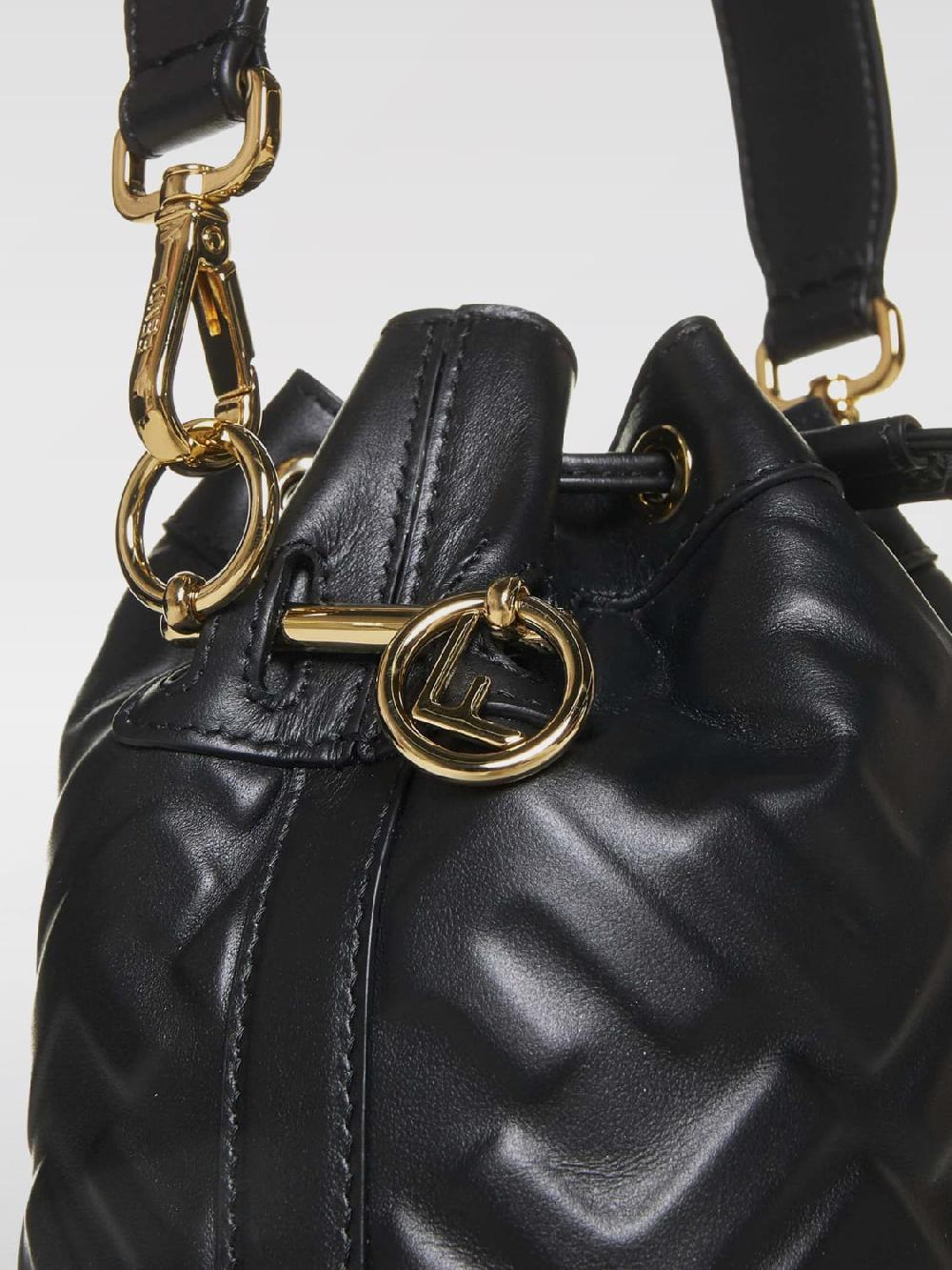 Giglio Borsa Mon Tresor Fendi in pelle con monogram FF all over Nuova