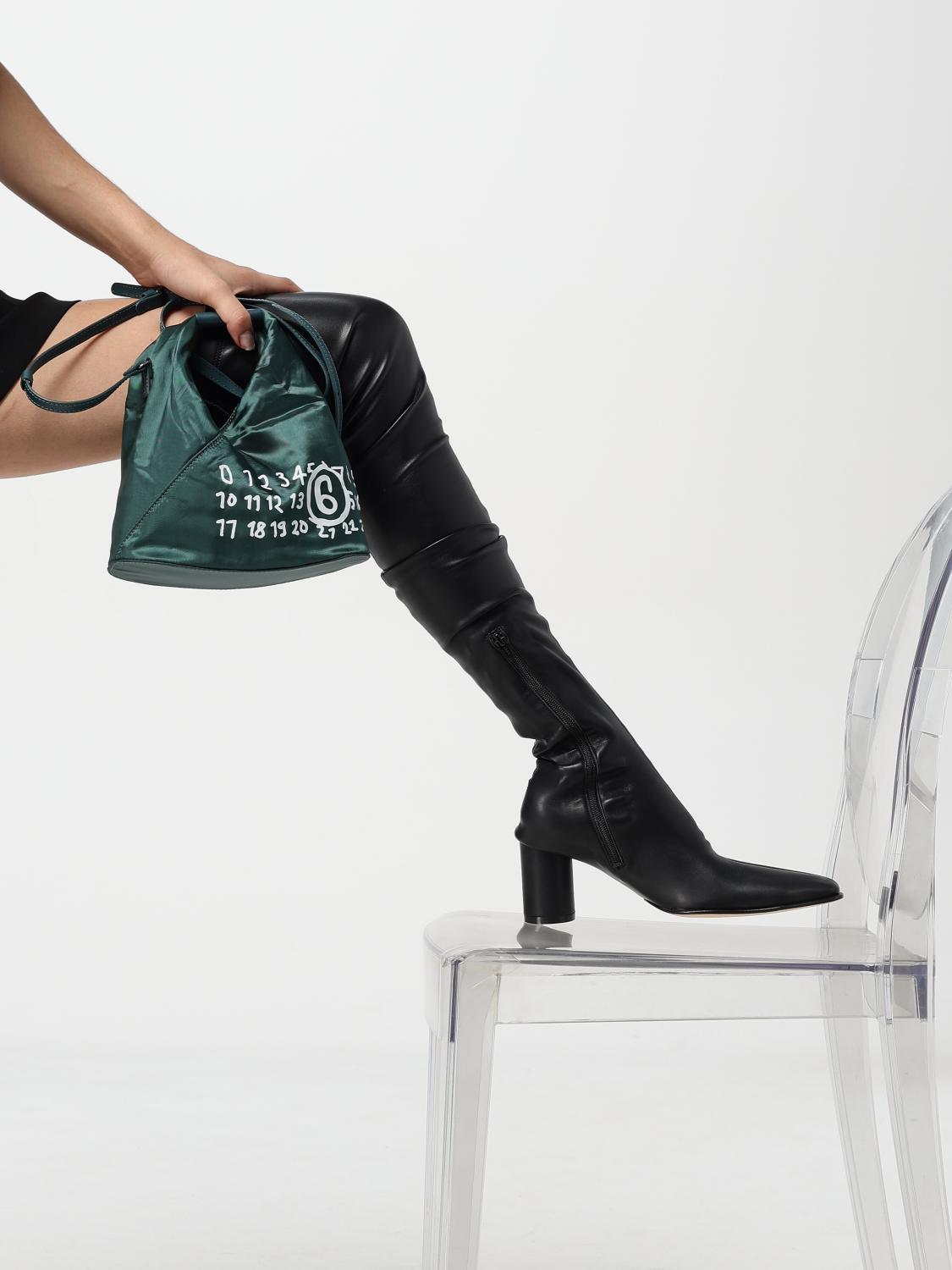 Giglio Borsa Japanese MM6 Maison Margiela in viscosa e pelle con stampa logo Qualità