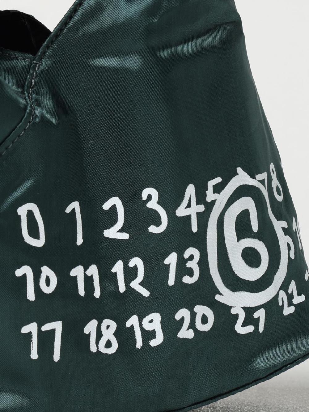 Giglio Borsa Japanese MM6 Maison Margiela in viscosa e pelle con stampa logo Qualità