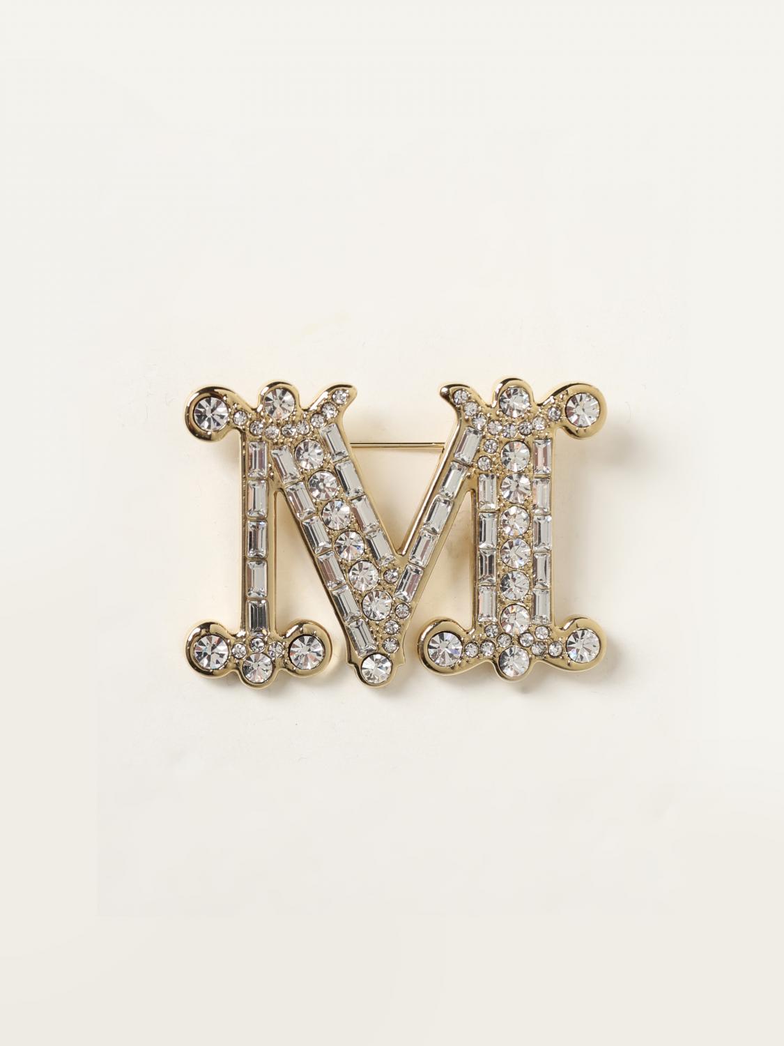 Giglio Spilla M Max Mara in ottone con strass incastonati Acquista Ora