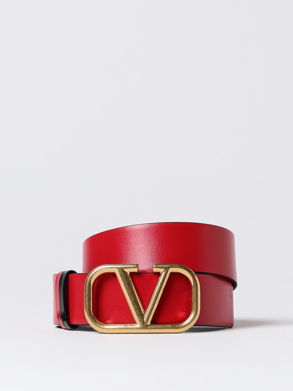 Giglio Cintura VLogo Signature Valentino Garavani reversibile in pelle Novità