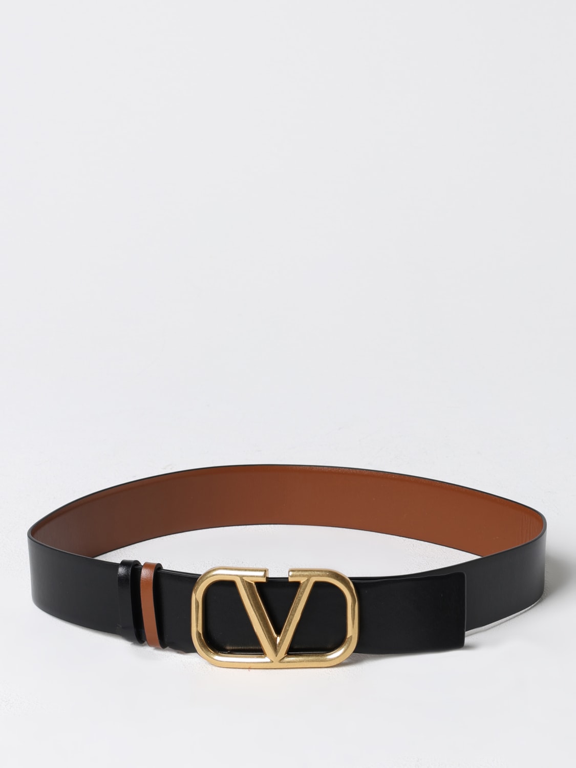 Giglio Cintura VLogo Signature Valentino Garavani reversibile in pelle In Vendita