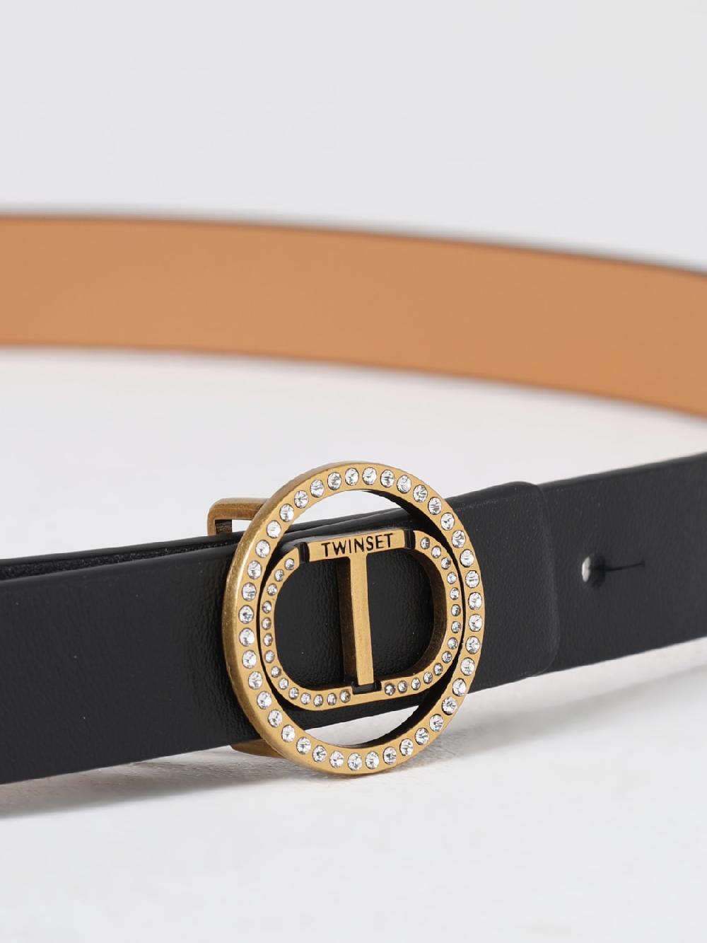 Giglio Cintura Oval T Twinset in pelle sintetica con strass Offerte
