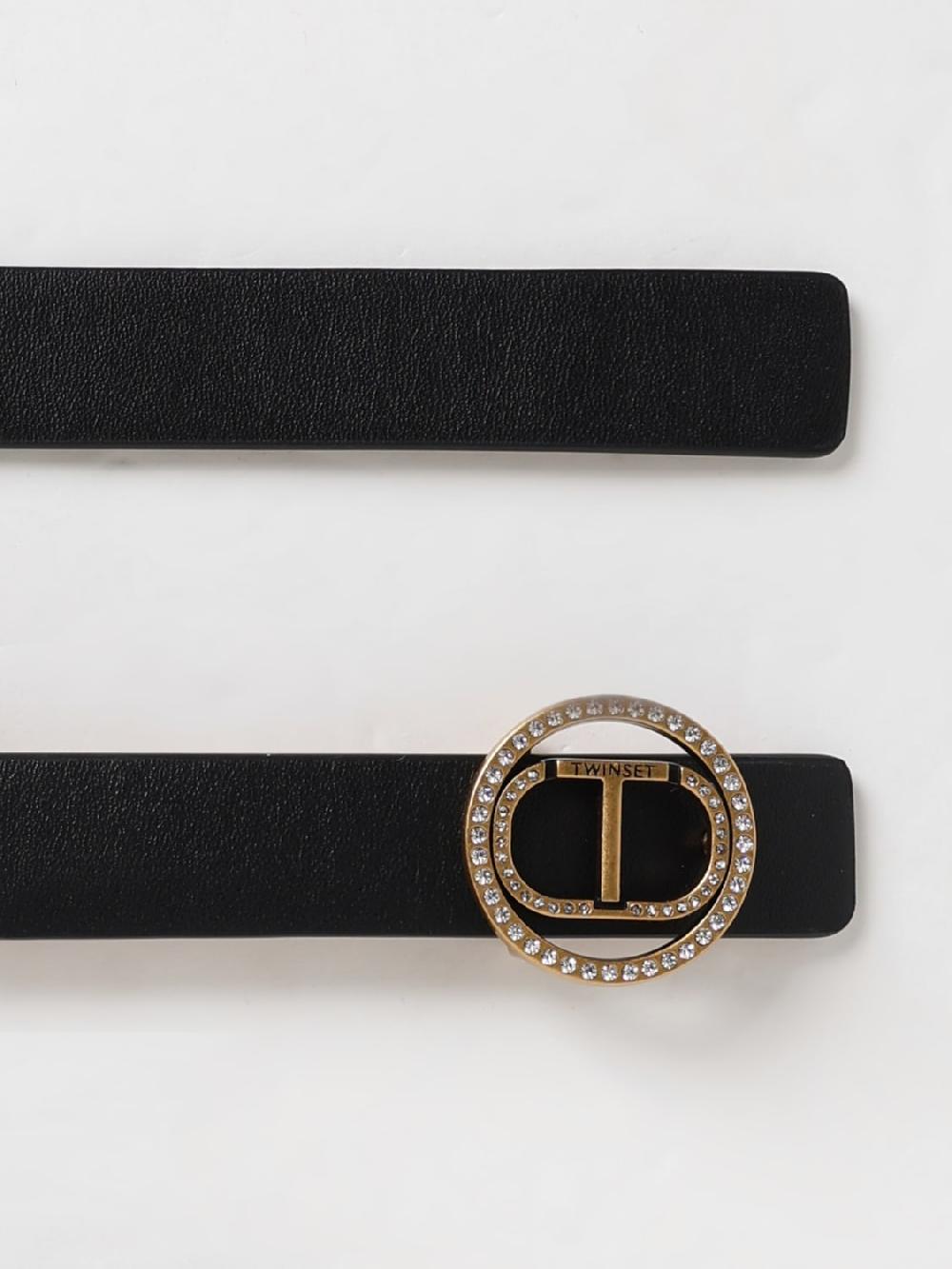 Giglio Cintura Oval T Twinset in pelle sintetica con strass Offerte