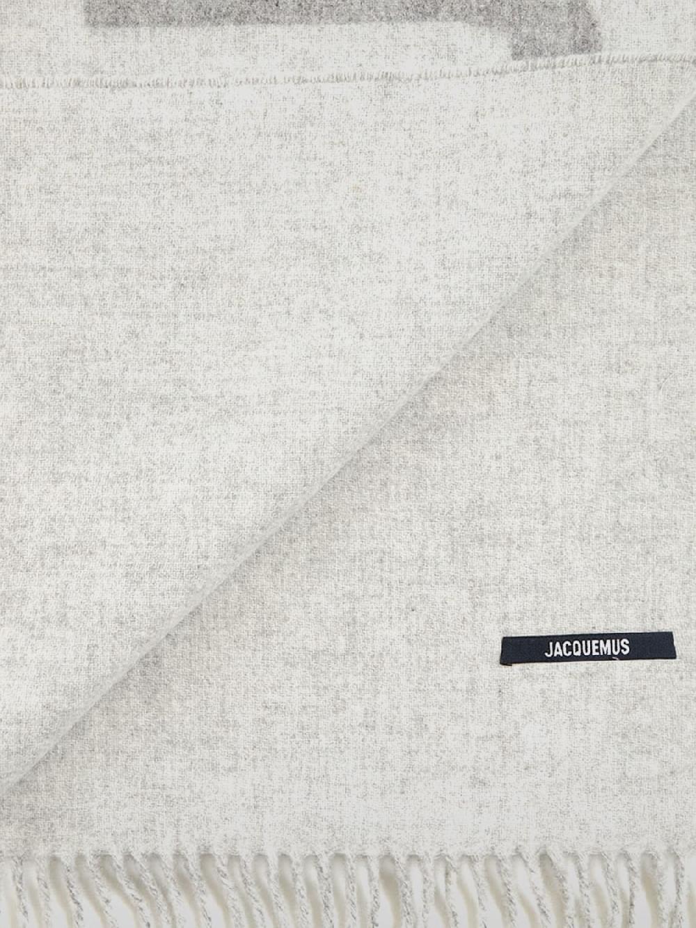 Giglio Sciarpa con maxi logo Jacquemus in lana In Linea