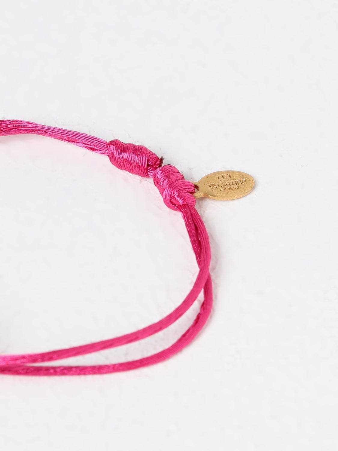 Giglio Bracciale VLogo Signature Valentino Garavani in tessuto ed ottone con strass Pezzi Unici