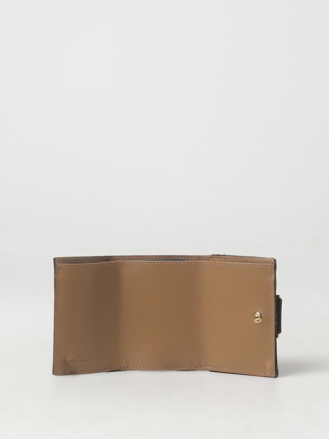 Giglio Portafoglio Micro Triflod Baguette Fendi in tessuto FF e pelle Vendita Economica