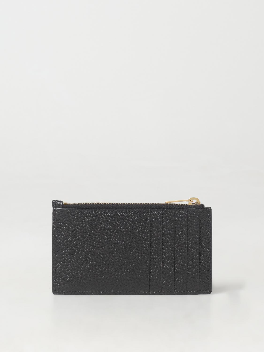 Giglio Portacarte di credito Saint Laurent in pelle grain de poudre 2025