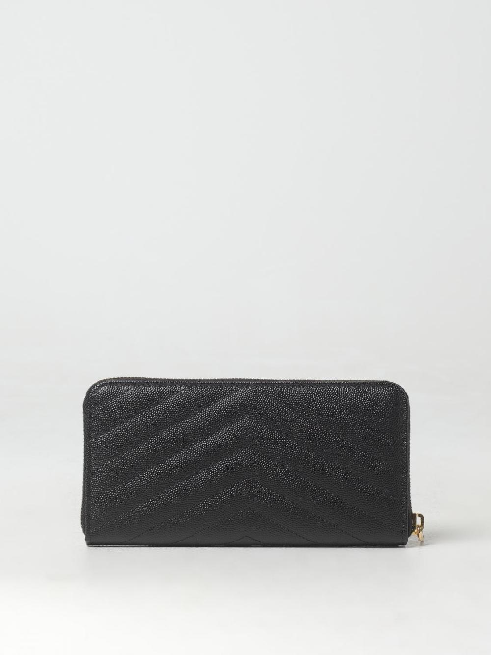 Giglio Portafoglio Saint Laurent in pelle grain de poudre Spedizione Gratuita