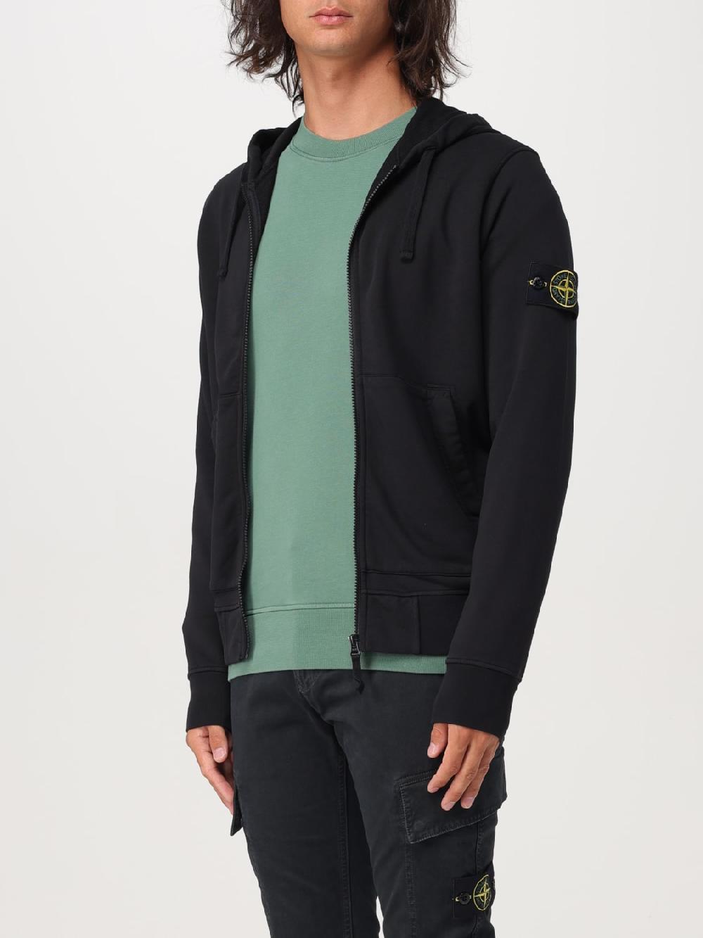 Giglio Felpa con cappuccio e zip Stone Island Sottocosto