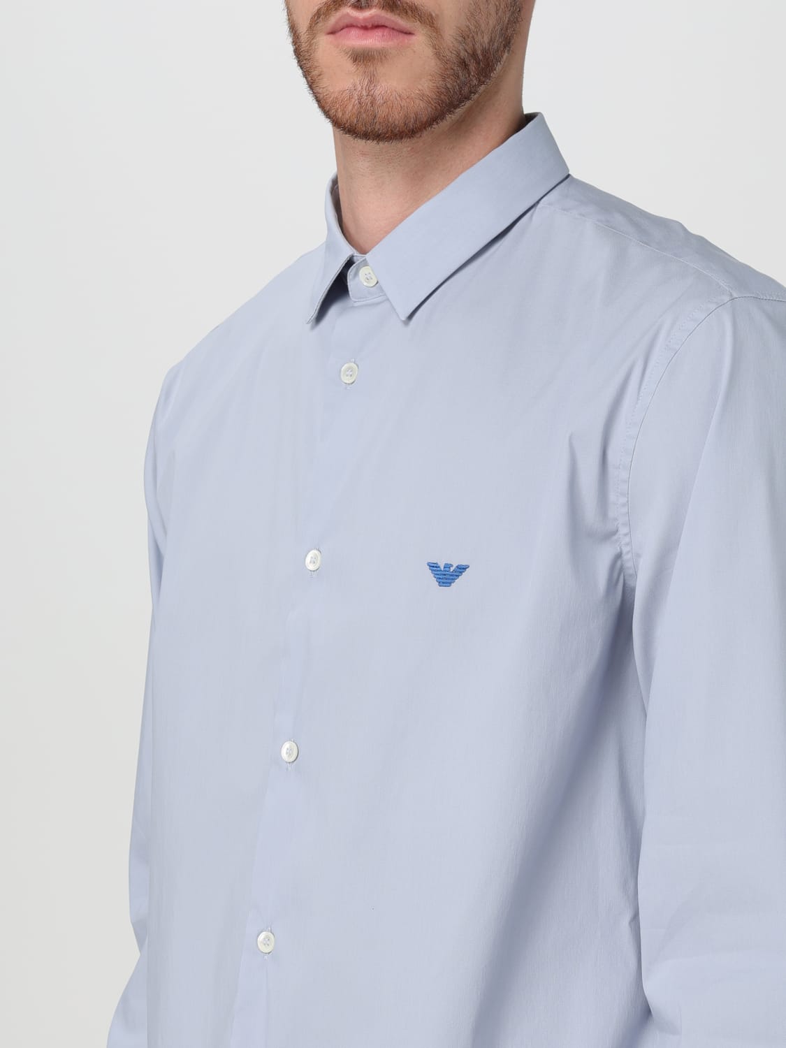 Giglio Camicia in popeline di cotone Emporio Armani Saldi