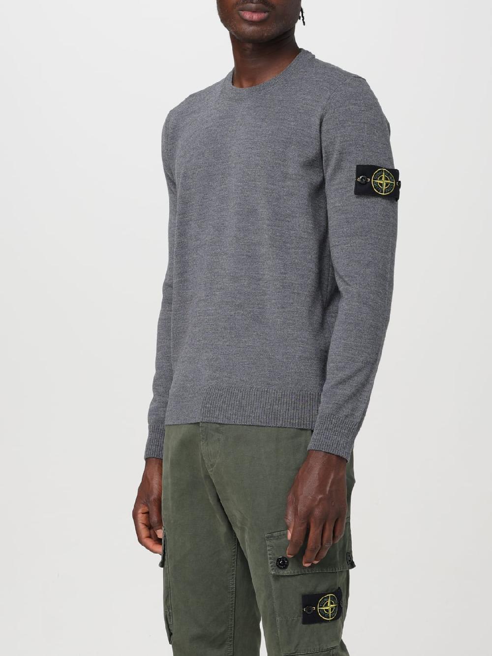 Giglio Maglia basic Stone Island in lana vergine Italy