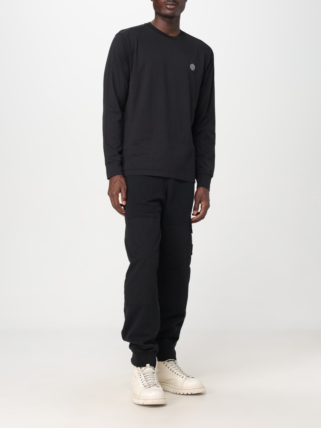 Giglio Maglia basic Stone Island con logo Italia