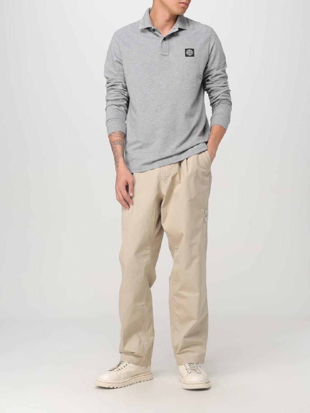 Giglio Polo Stone Island in cotone Qualità