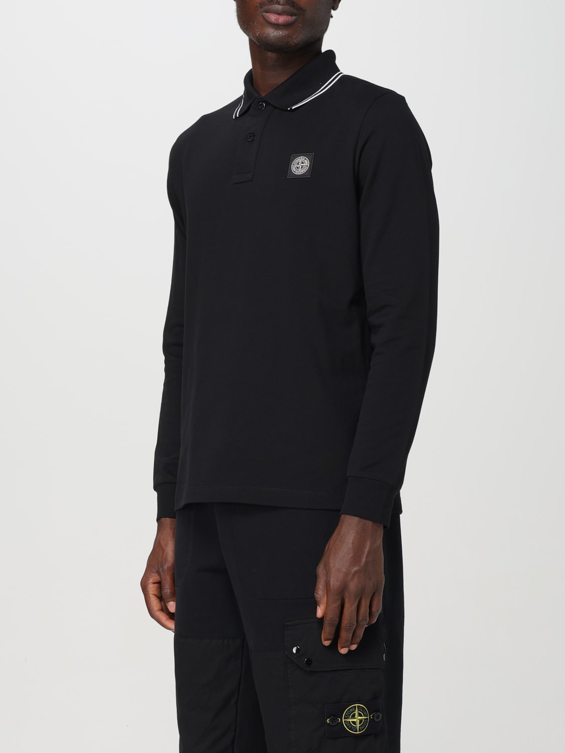Giglio Polo Stone Island in cotone Vendita