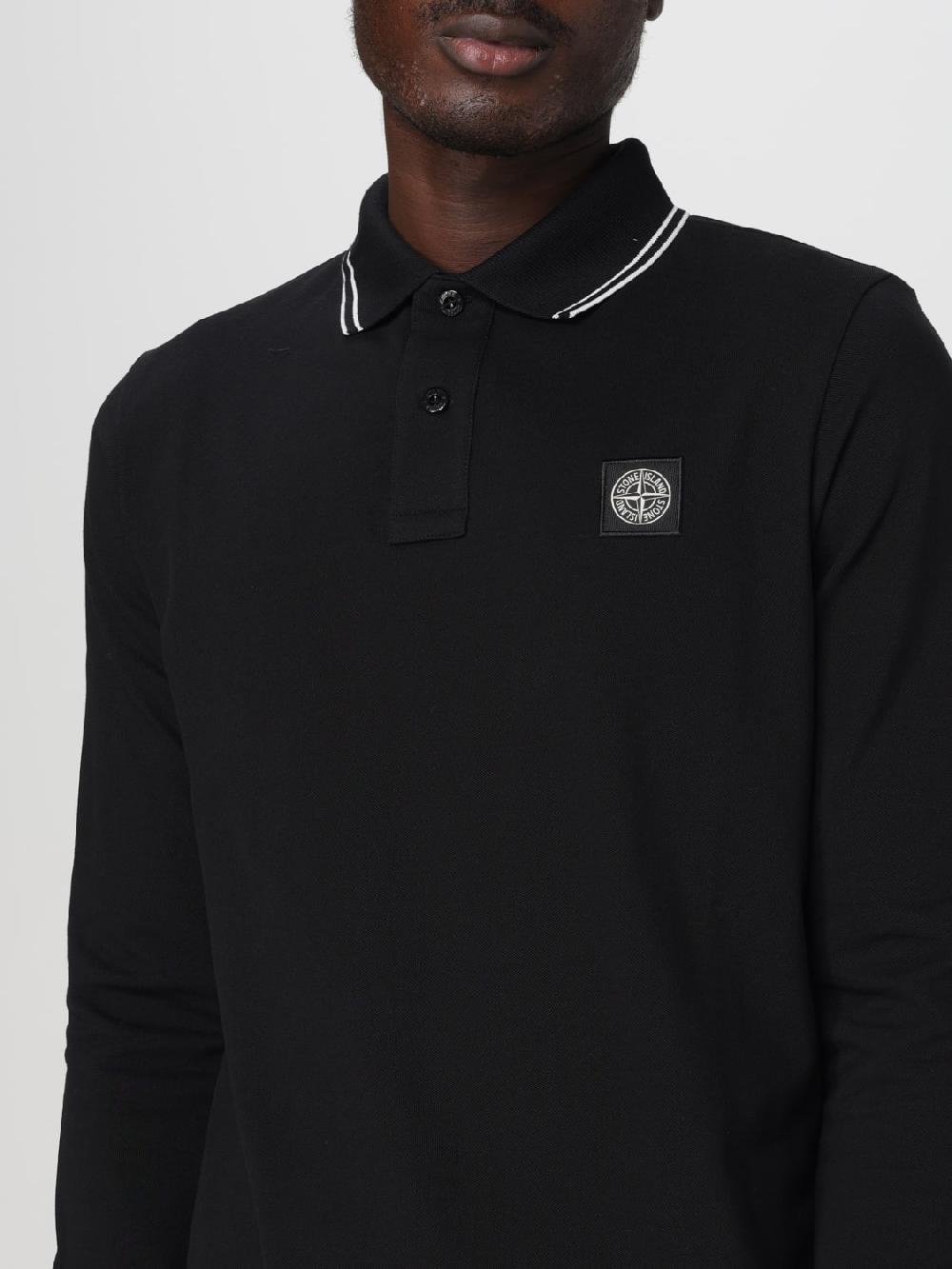 Giglio Polo Stone Island in cotone Vendita