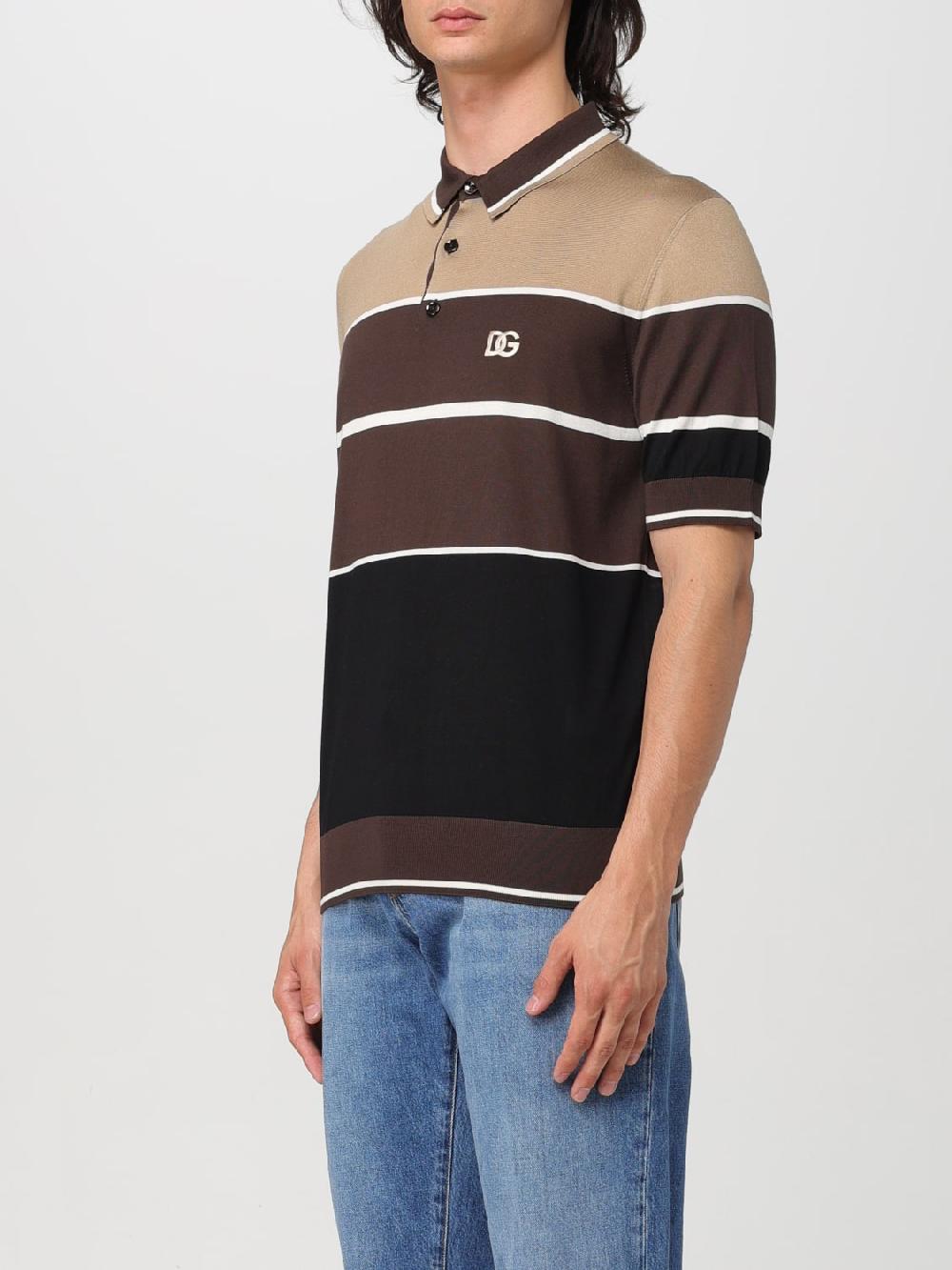 Giglio Polo a righe DG Dolce & Gabbana Negozi Online