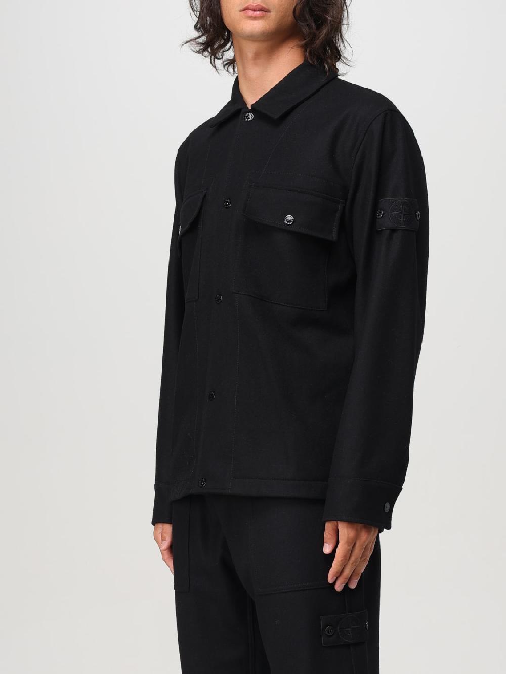 Giglio Overshirt Stone Island in misto lana Sottocosto