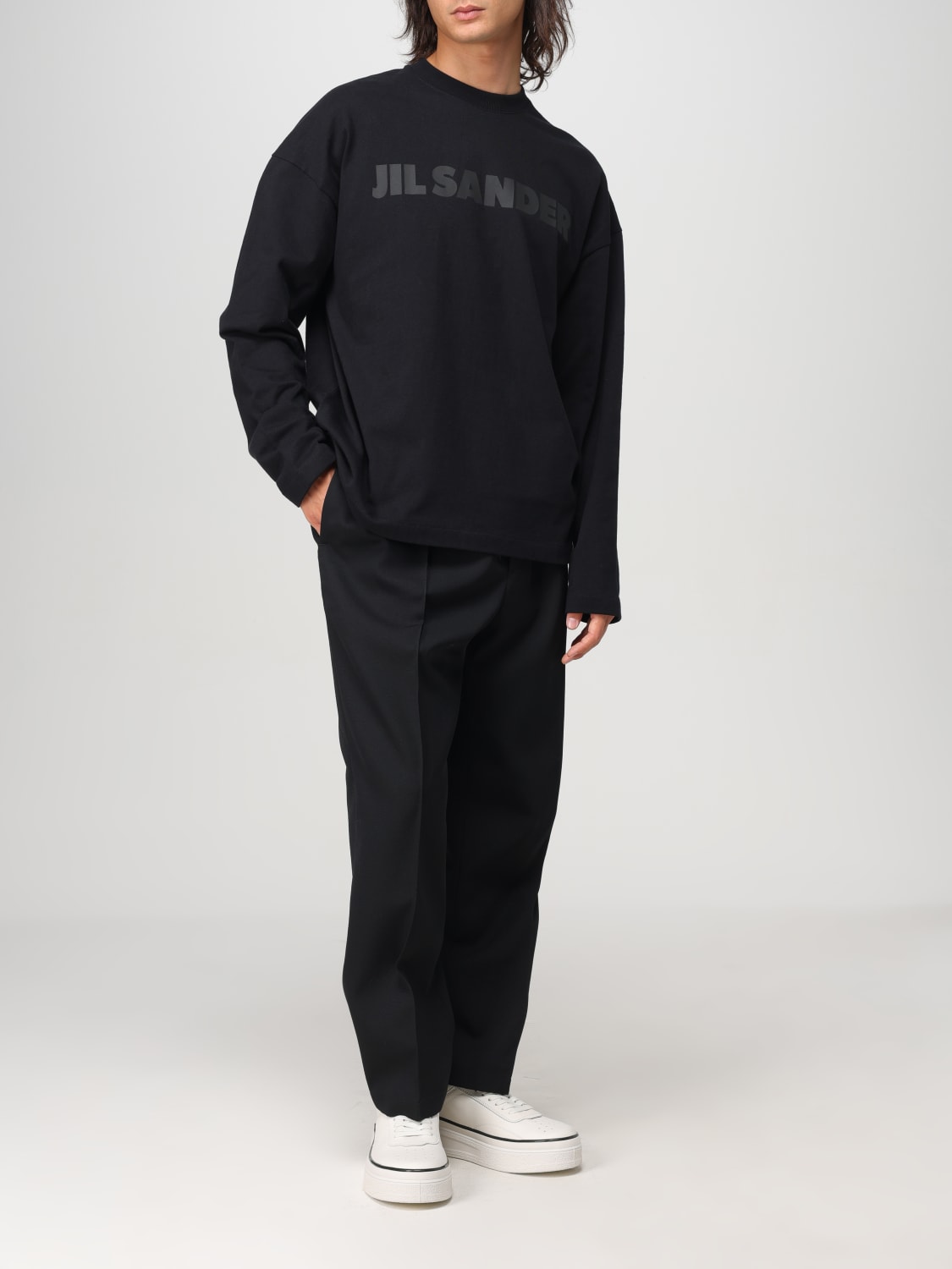 Giglio Maglia Jil Sander in cotone con stampa logo Sconto