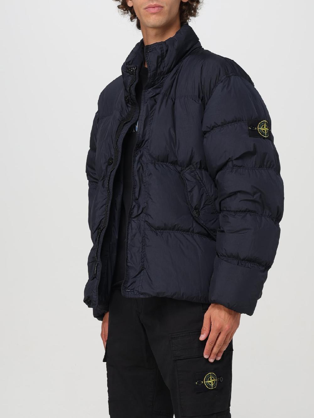 Giglio Piumino corto in nylon Stone Island Vendita Economica