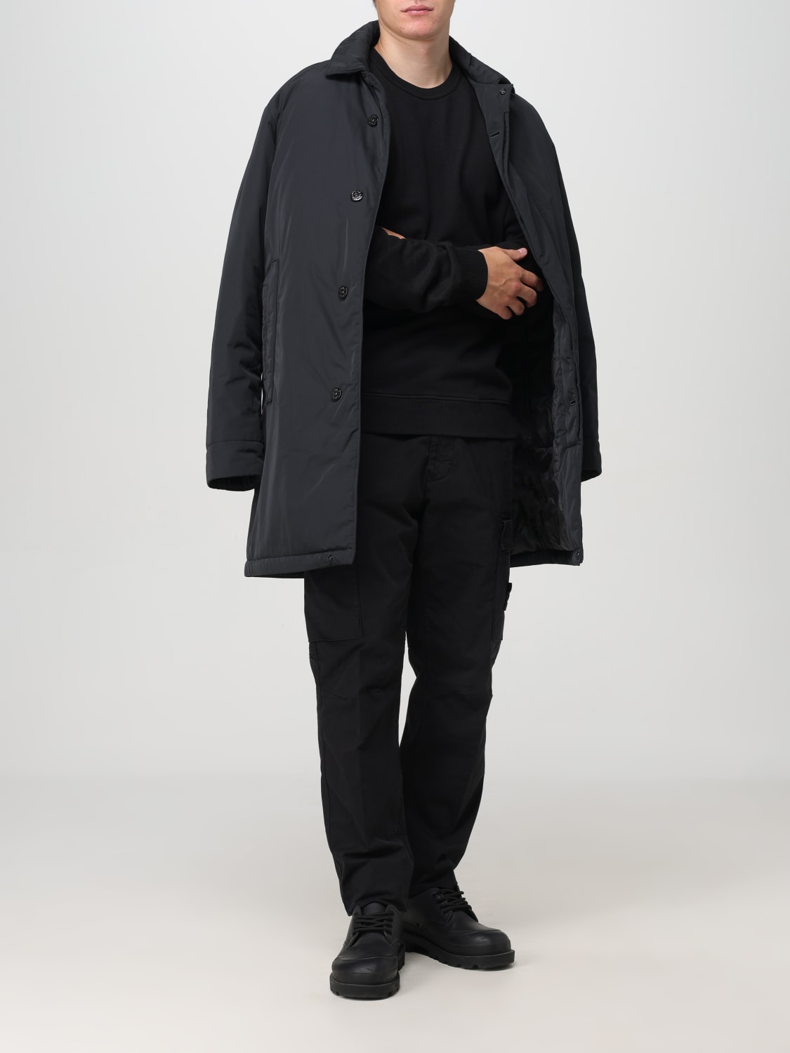 Giglio Cappotto in micro twill Stone Island In Saldo