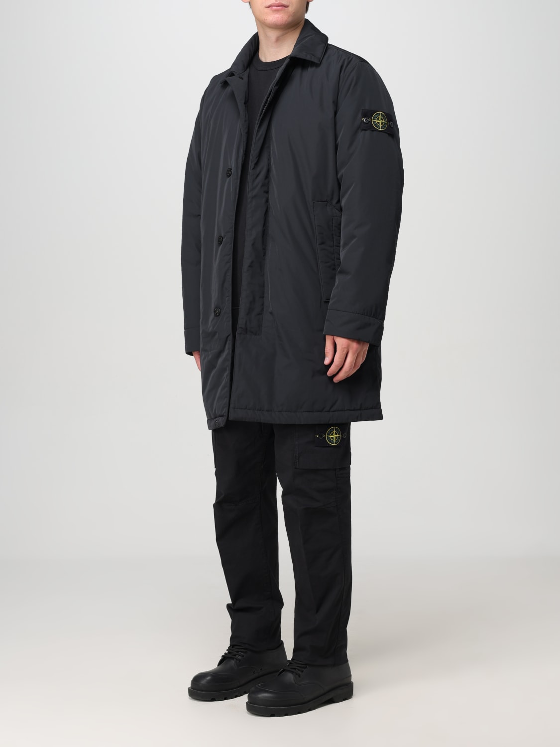 Giglio Cappotto in micro twill Stone Island In Saldo