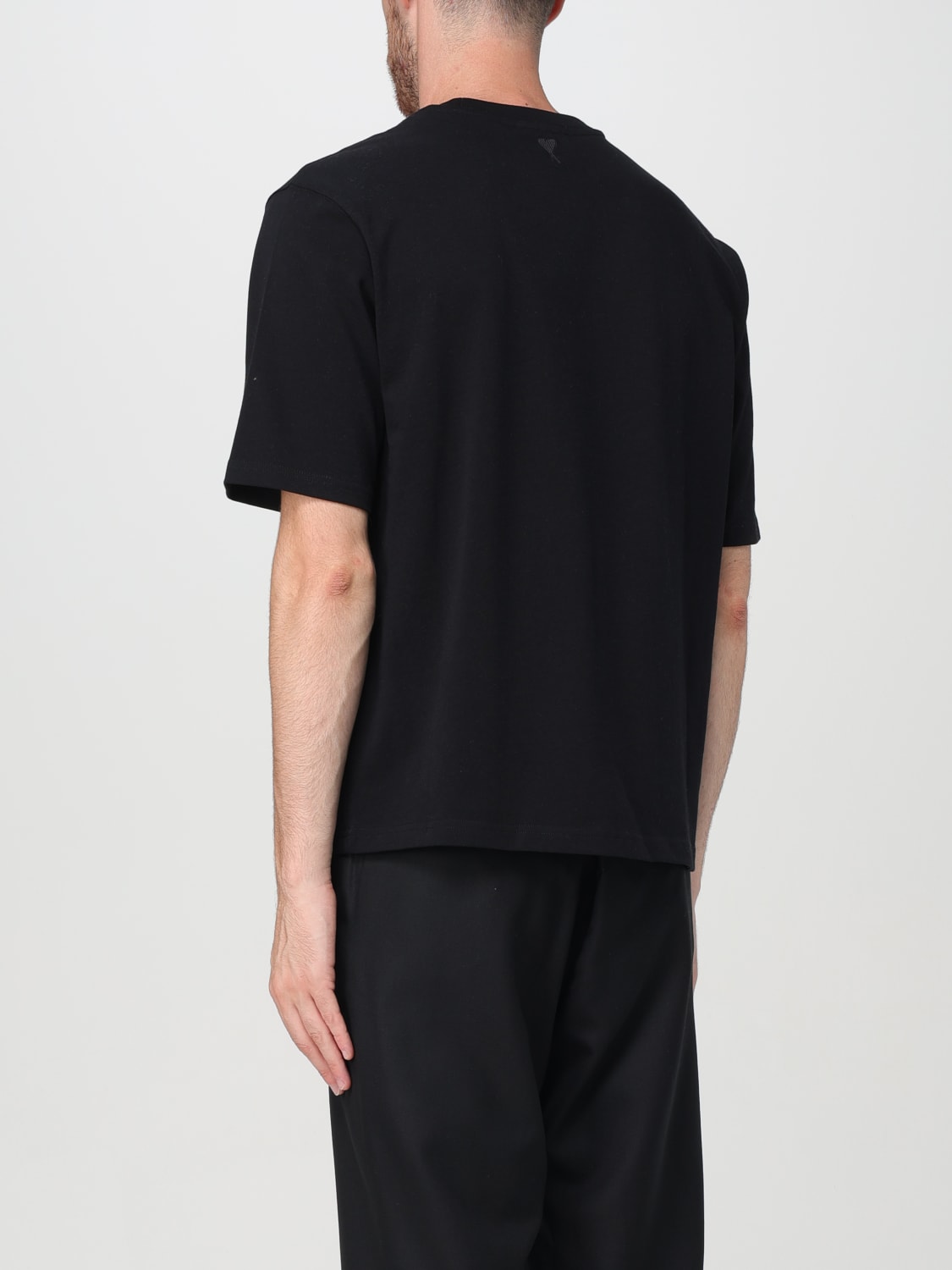 Giglio T-shirt in cotone con logo Ami Paris Vendita