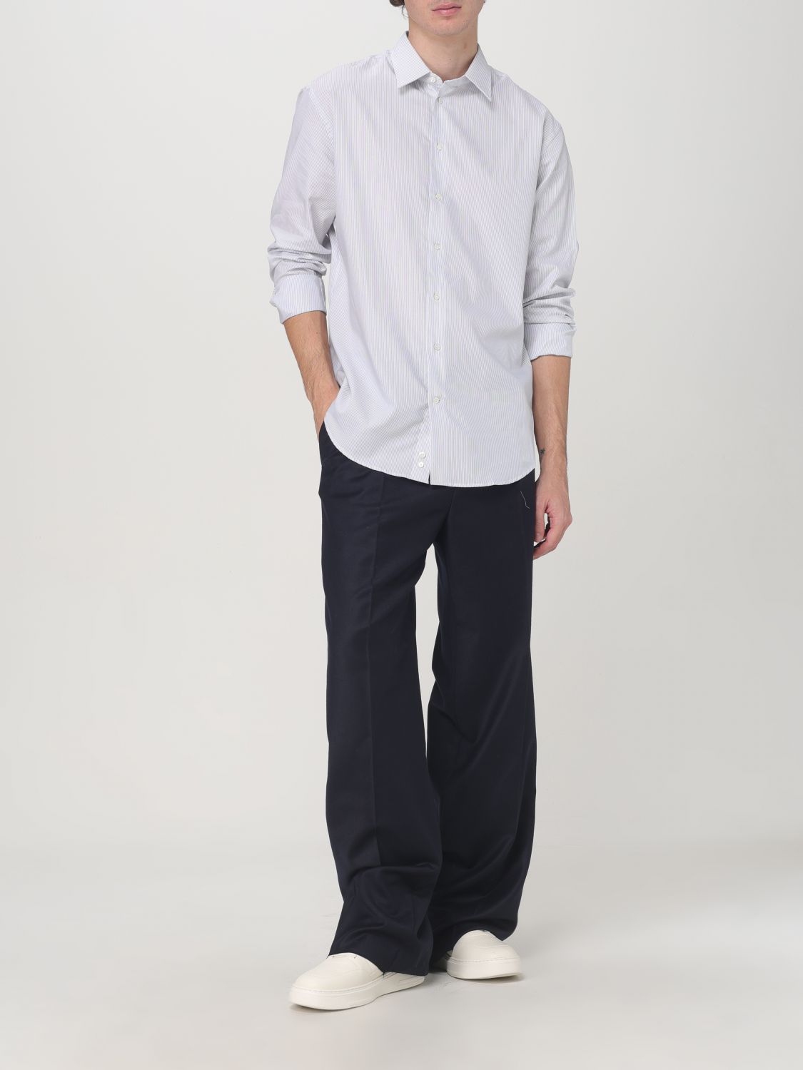 Giglio Pantalone Emporio Armani in lana vergine Consegna Veloce