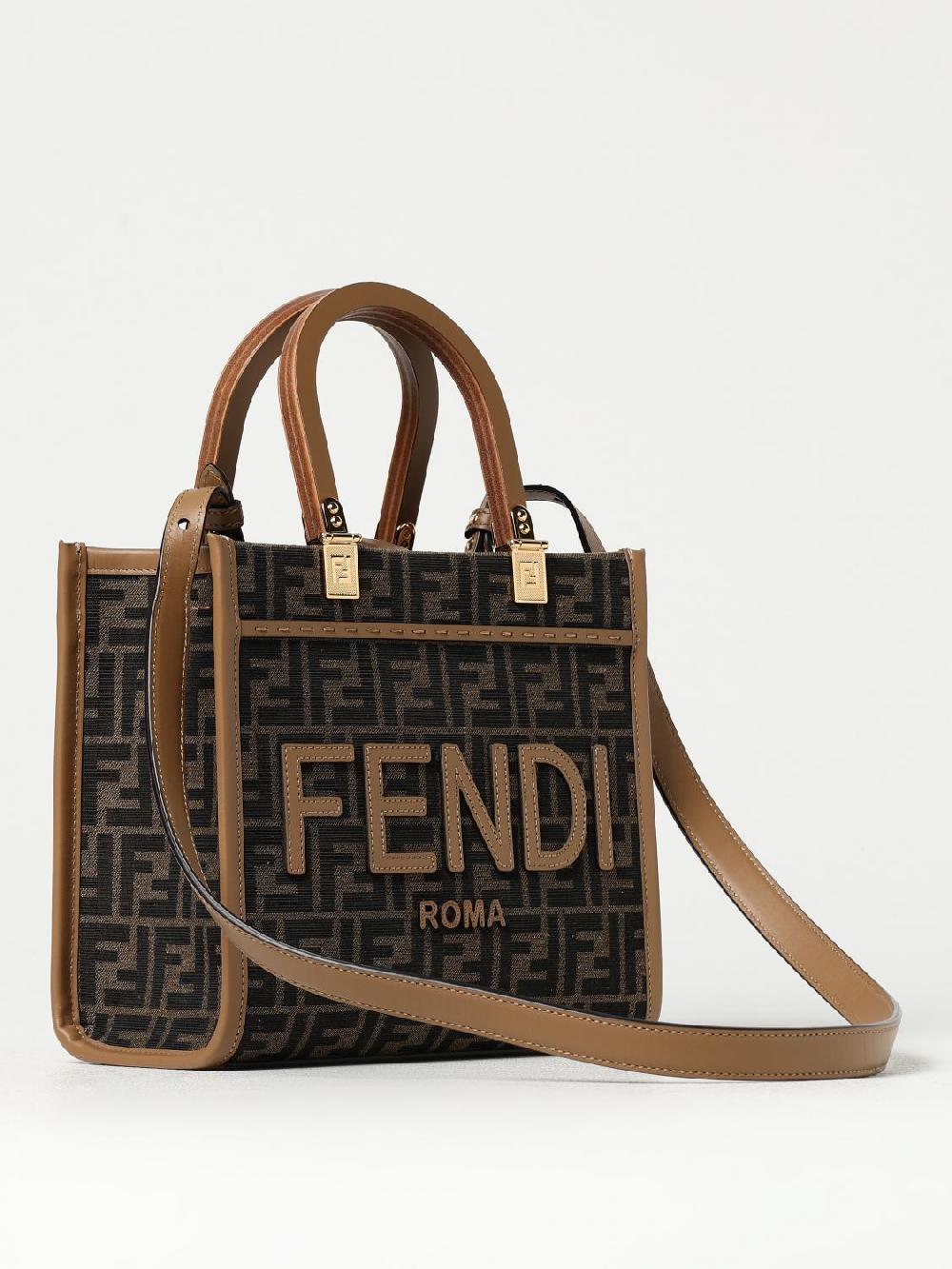 Giglio Borsa Sunshine Fendi in tessuto jacquard FF e pelle Sconto di tempo limitato