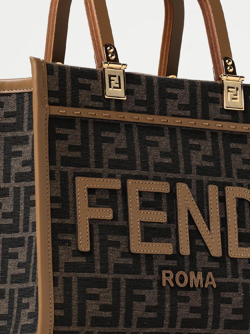 Giglio Borsa Sunshine Fendi in tessuto jacquard FF e pelle Sconto di tempo limitato